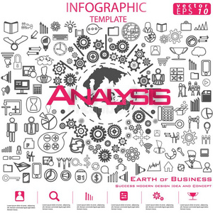 地球关于商业成功现代的设计主意和观念矢量