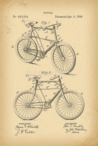 1898专利自行车自行车历史发明
