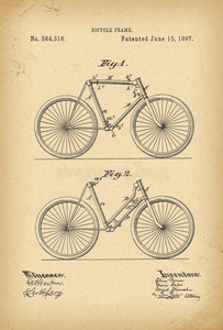 1897专利自行车自行车历史发明