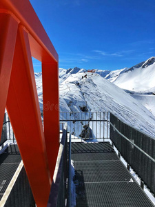冬风景采用指已提到的人滑雪求助,坏的Hofgaste采用,奥地利.