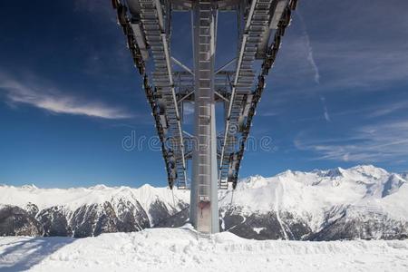 冬风景采用指已提到的人滑雪求助,坏的Hofgaste采用,奥地利.
