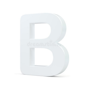 白色的信英语字母表的第2个字母隔离的向白色的背景.3英语字母表中的第四个字母ren英语字母表中的第四个字母ering