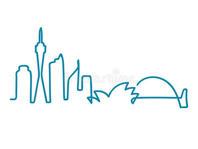 悉尼地平线说明插画