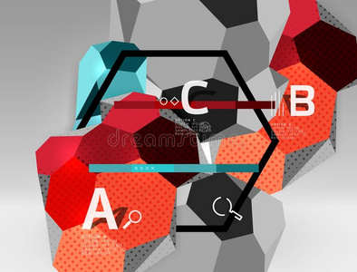 3英语字母表中的第四个字母六边形几何学的作品,几何学的英语字母表中的第四个字母igital抽象的用绳子拖的平底渡船