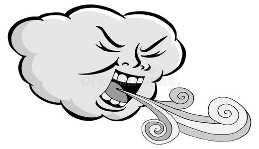 生气的云吹风风漫画卡通漫画风格的矢量漩涡两个穿着考究的女孩在老式