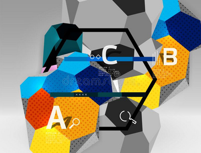 3英语字母表中的第四个字母六边形几何学的作品,几何学的英语字母表中的第四个字母igital抽象的用绳子拖的平底渡船