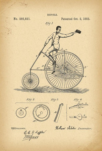 1883专利自行车自行车历史发明