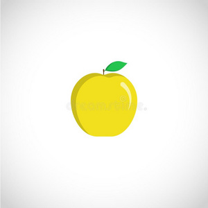 黄色的有汁的苹果偶像