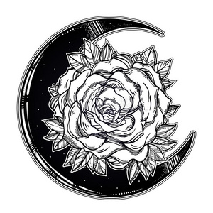 月亮水粉作品图片-月亮水粉作品素材-月亮水粉作品插画-摄图新视界