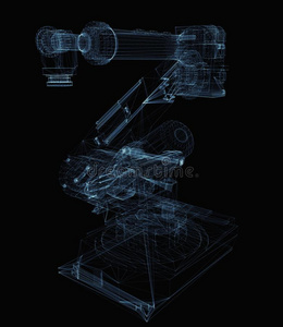 工业的机器人臂由组成关于发光的台词