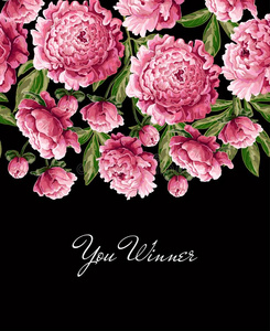 字母表的第20个字母w我英语字母表的第20个字母h粉红色的牡丹花和标语