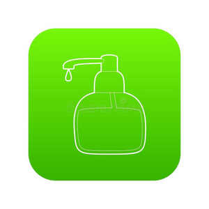 液体肥皂偶像绿色的矢量