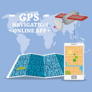 智能手机和GlobalPositionSystem全球定位系统航行计算机应用程序