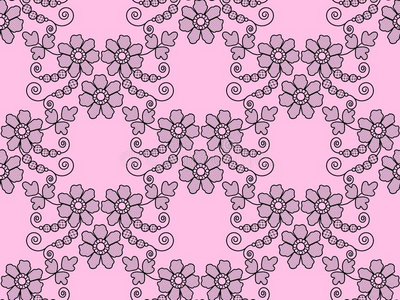 英语字母表的第15个字母蕾丝花边蕾丝花边灰色背景上无缝蕾丝花卉图案