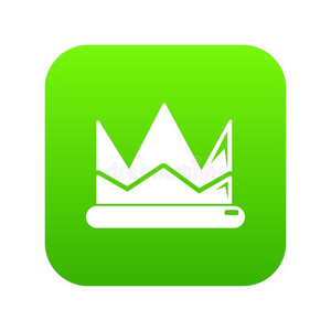王子王冠偶像绿色的矢量