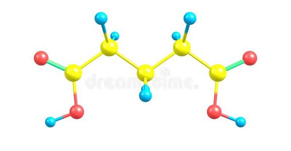 戊二醛酸味的分子的结构隔离的向白色的