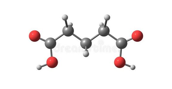 戊二醛酸味的分子的结构隔离的向白色的