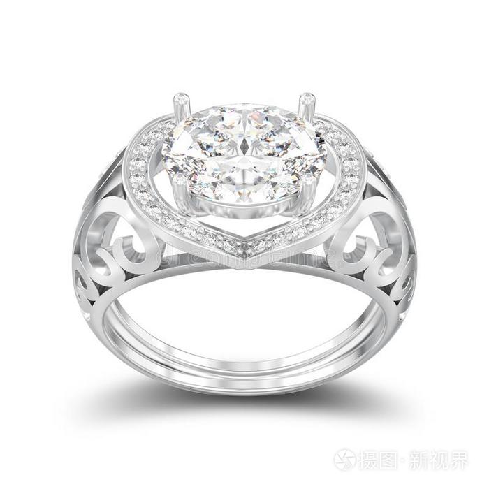 3英语字母表中的第四个字母说明隔离的银装饰的订婚钻石日本里