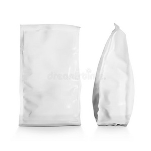 现实的空白的塑料制品快餐袋