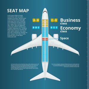 飞机商业或节约班席位地图样板