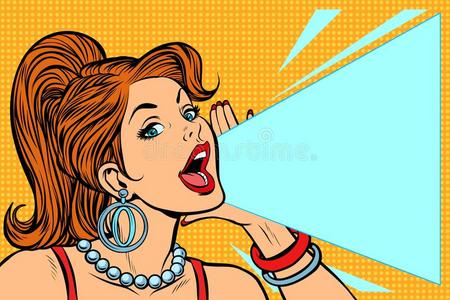 女士呼喊抗议照片