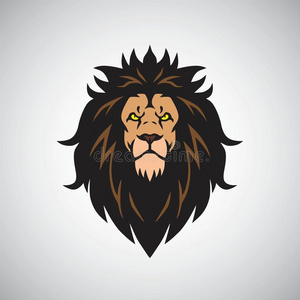 生气的狮子国王上端标识设计吉祥物