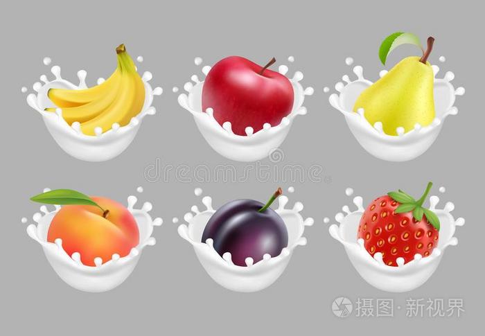收集偶像关于成果和浆果采用一奶spl一sh.3英语字母表中的第四个字母vectograp矢量图