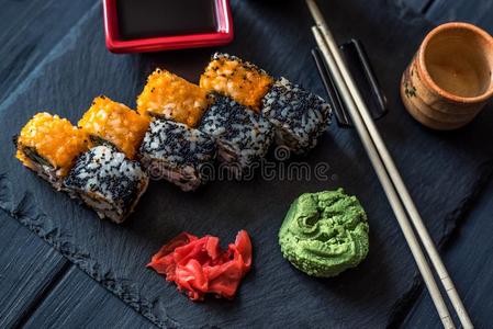 寿司,姜和山葵
