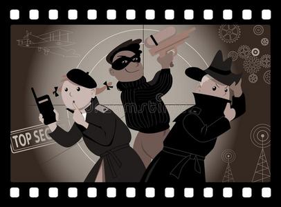 猎奇另类电影孩子们演奏间谍照片