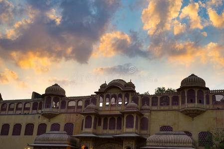 城市宫在斋浦尔,首都城市关于拉贾斯坦邦,印度.阿奇特