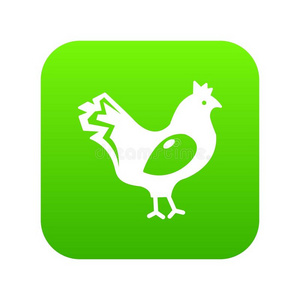 鸡偶像绿色的矢量