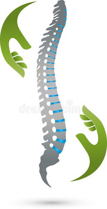 手和脊柱,整形手术和物理疗法标识,医学int.看