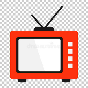 制动火箭电视电视机屏幕矢量偶像采用平的方式.老的电视图解