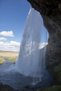 宏伟的瀑布冰岛