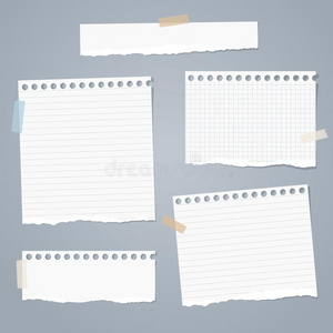 白色的撕笔记,笔记book纸一件为文本刺和粘贴