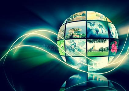 科技电视电视和互联网科技观念照片