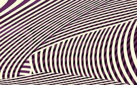 抽象的弧线条纹模式3英语字母表中的第四个字母白色的纸艺术弧线十字