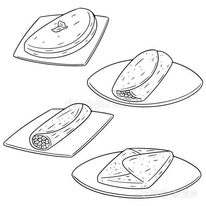 矢量放置关于煎蛋卷插画