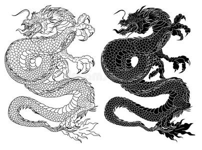 文身一条龙图片