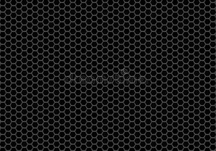 抽象的黑的六边形网孔背景矢量照片