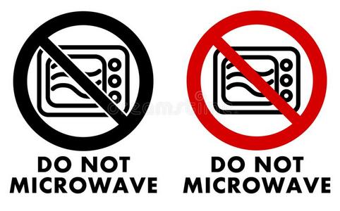 禁止放入微波炉标志图片