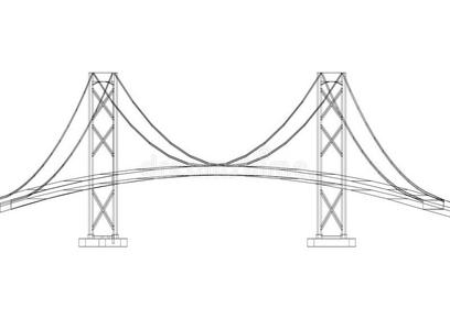 建筑师桥桥设计-建筑师蓝图-隔离的照片