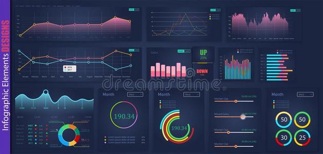 信息图蜘蛛网分析元素设计.艺术设计每年的statistical统计的照片