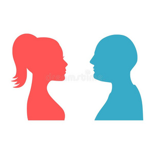 男女侧面的矢量图解全长正面,侧面,背面,站立,躺着的婴儿轮廓儿童侧面