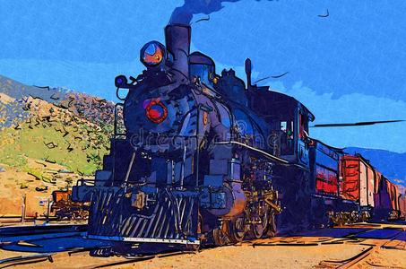 抽象的火车图片-抽象的火车素材-抽象的火车插画-摄图新视界