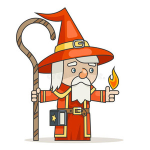 怀斯魔术师男巫术士怀斯曼参谋咒语书幻想中古的一照片