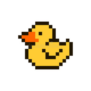 橡胶鸭子矢量矢量像素黄色的鸭子照片