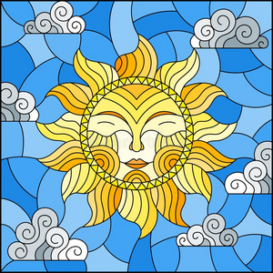 指太阳和天空图片