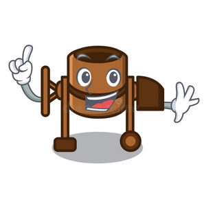 手指具体的搅拌器吉祥物漫画照片