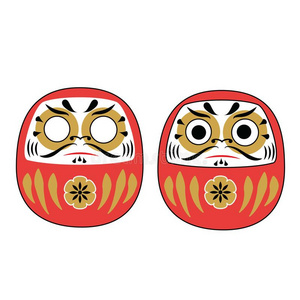 日本人达摩吉祥娃娃dollars元和和和out眼睛.传统的吉祥物照片